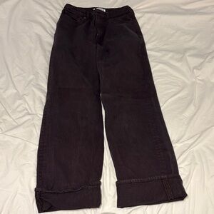 Abercrombie & Fitch Dark Brown Wide Leg Jeans